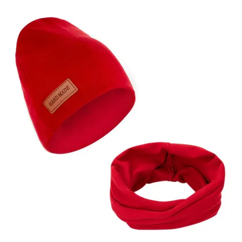 Baby Hats: 2Pcs/Lot Faux Cashmere Baby Turban Hats Scarf Set Newborn Kids Leather