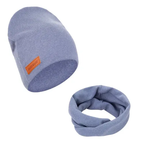 Baby Hats: 2Pcs/Lot Faux Cashmere Baby Turban Hats Scarf Set Newborn Kids Leather