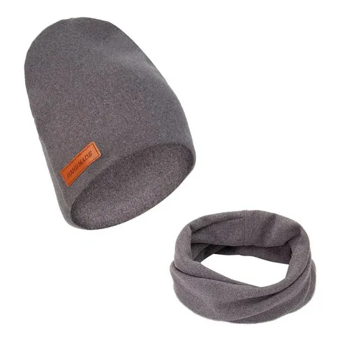 Baby Hats: 2Pcs/Lot Faux Cashmere Baby Turban Hats Scarf Set Newborn Kids Leather