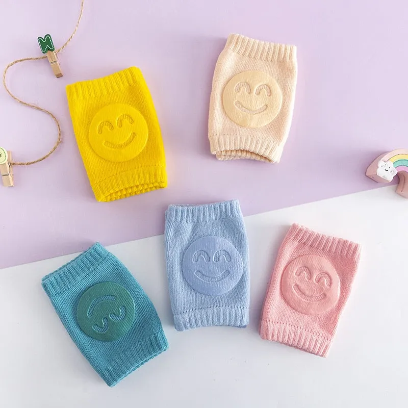 Baby Knee Pads Toddler Smiley Safety Protective Wear For Crawling Infants & Toddlers