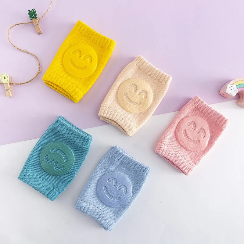 Baby Knee Pads Toddler Smiley Safety Protective Wear For Crawling Infants & Toddlers