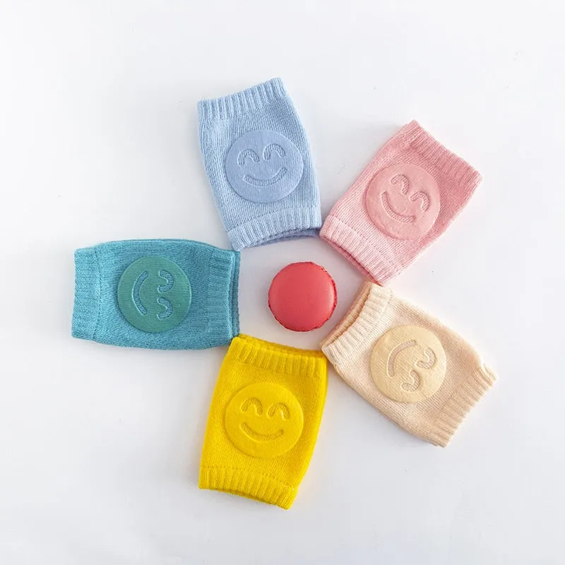 Baby Knee Pads Toddler Smiley Safety Protective Wear For Crawling Infants & Toddlers