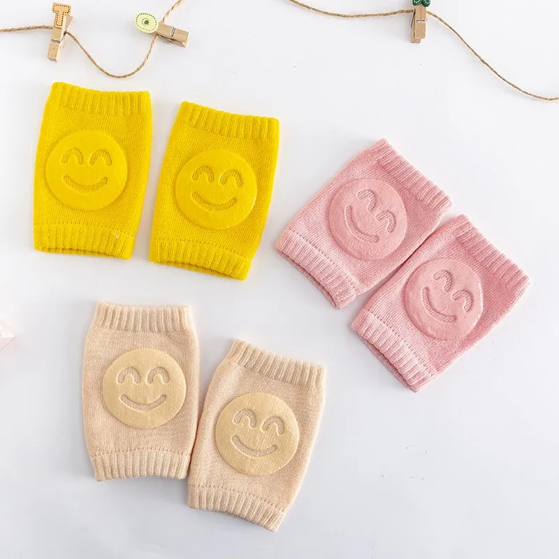 Baby Knee Pads Toddler Smiley Safety Protective Wear For Crawling Infants & Toddlers