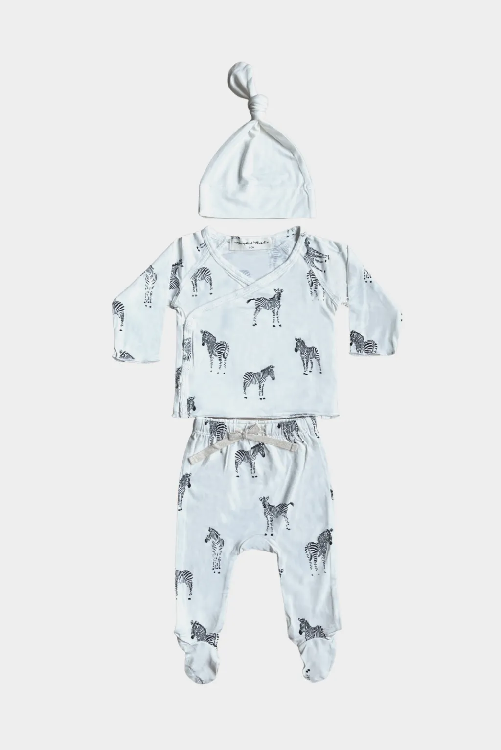 Baby Layette & Hat Set - ZEBRA