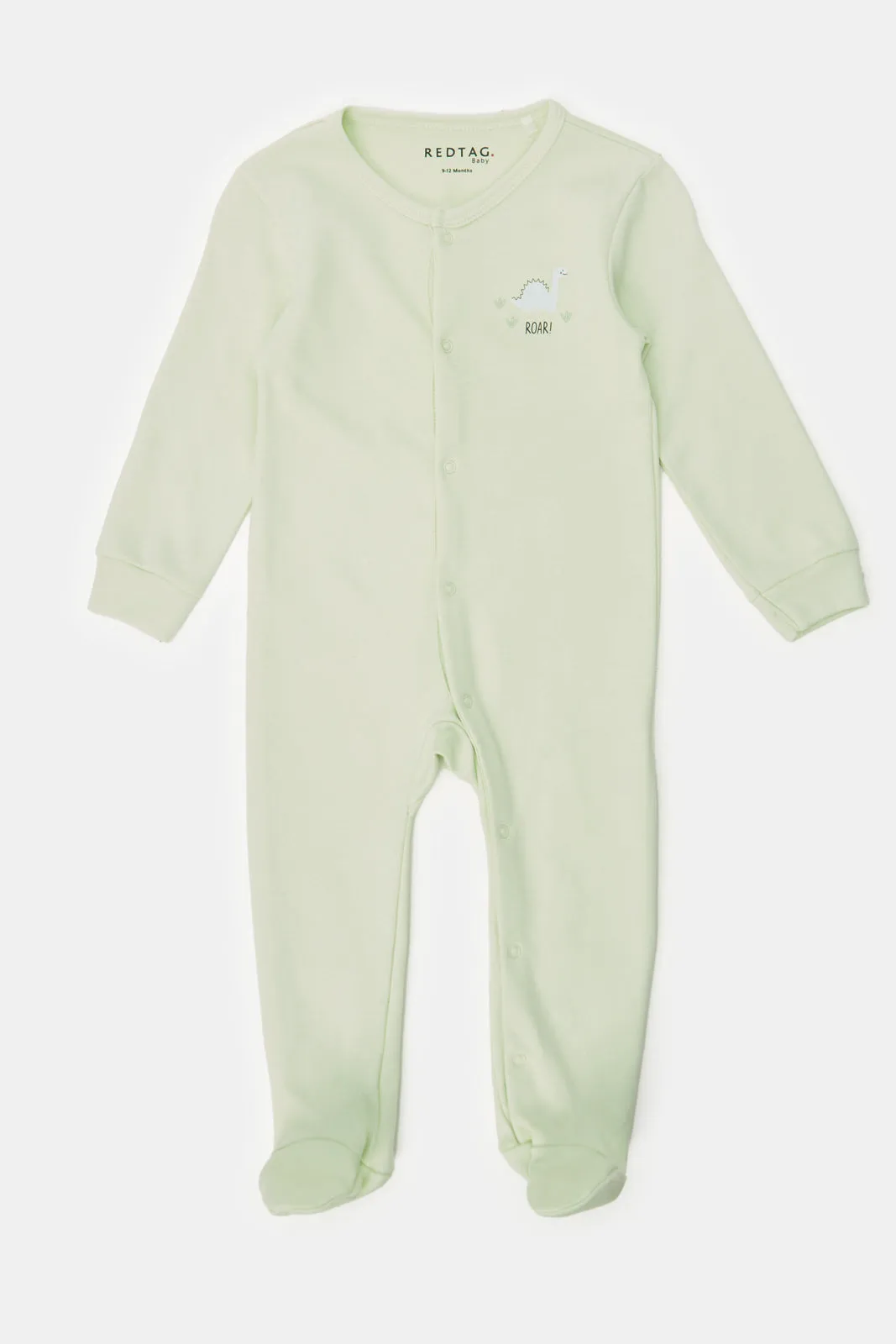 Baby Mint And White Printed Sleepsuit Set (Pack of 2)