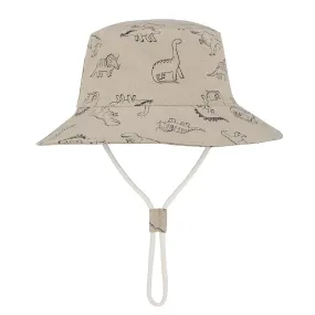 Baby Sun Hat UPF 50  Sun Protection Summer Beach Hat Cute Baby Bucket Hat Wide Brim Toddler Sun Hats for Boys Girls Khaki Dinosaur M
