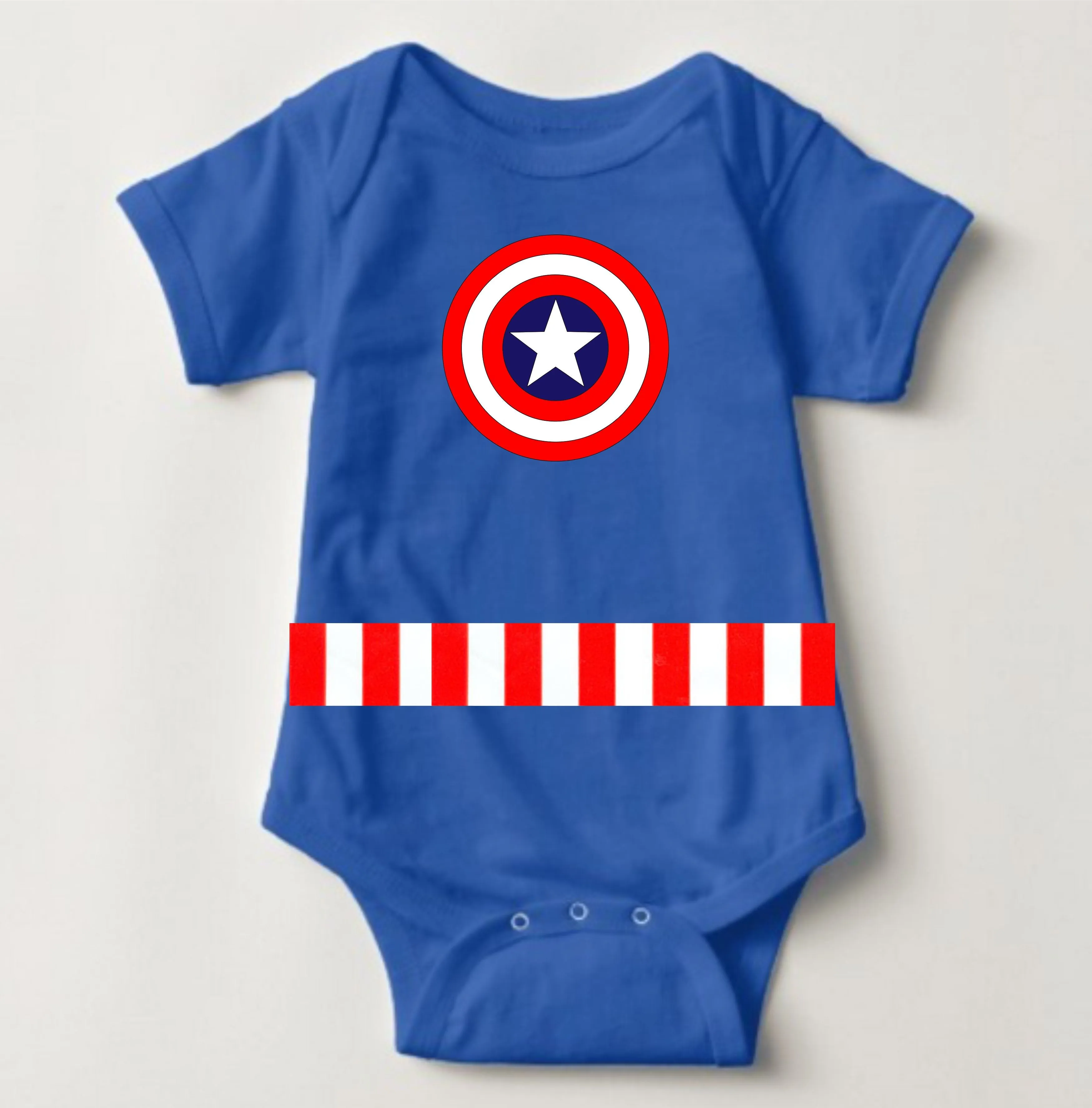 Baby Superhero Onesie with Shoe Set - Capt. America