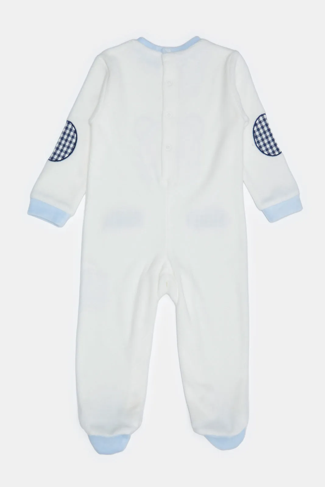 Baby White And Blue Sleepsuit