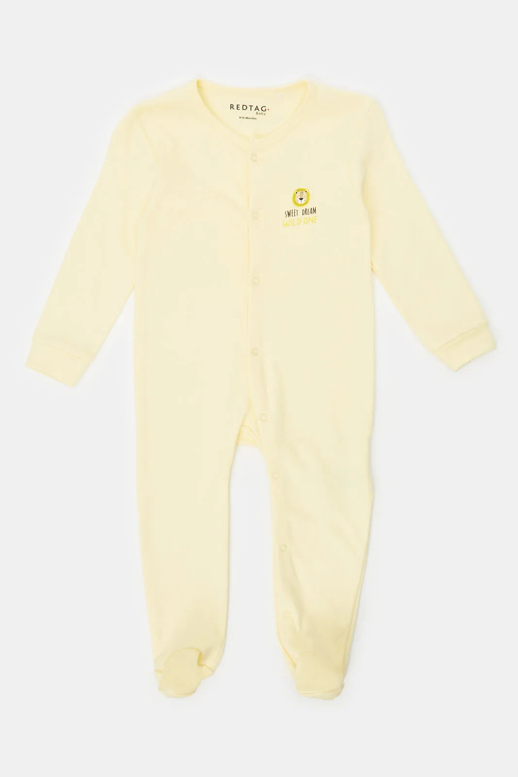 Baby Yellow And White Printed Sleepsuit Set (Pack of 2)