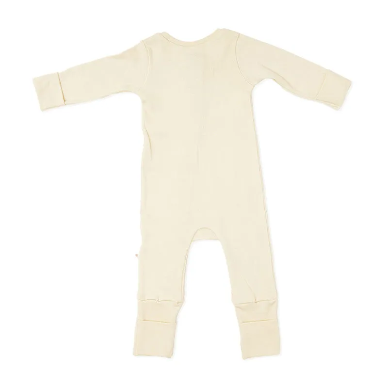 Bamboo Cotton Sleepsuit for Kids | Solid Printed | Full Sleeve | Yellow