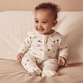 Bear Print Clever Zip Sleepsuit