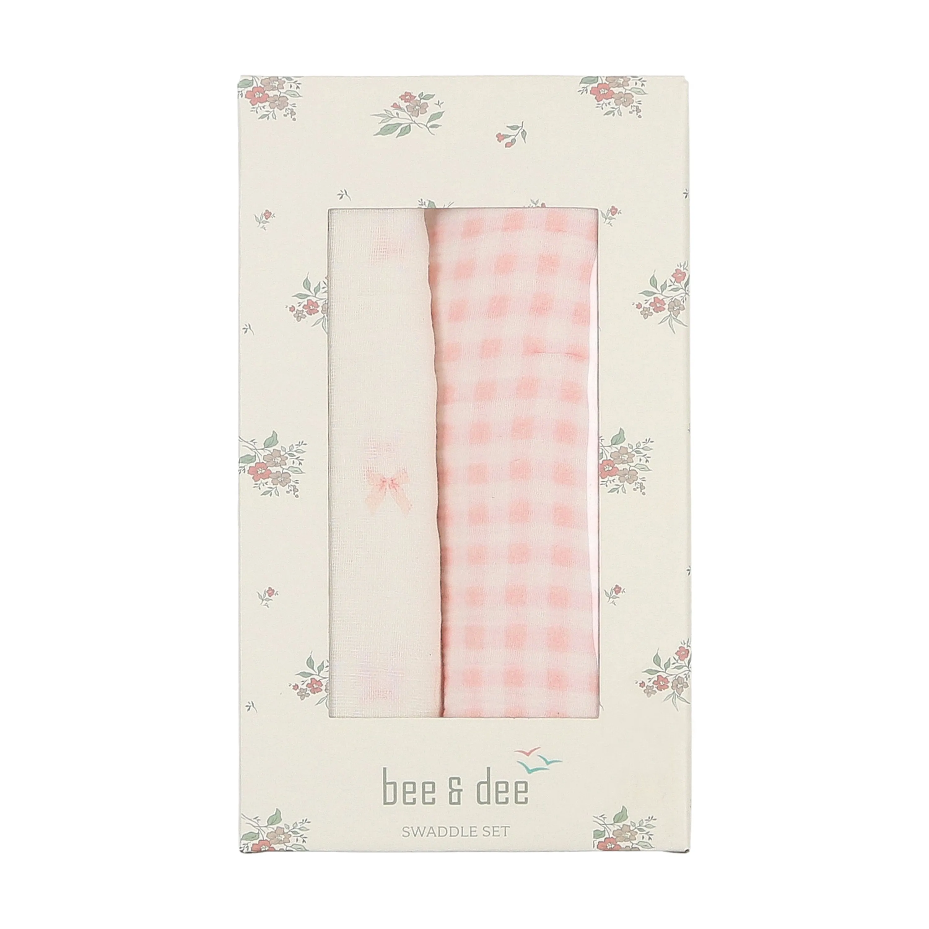 Bee & Dee Chalk White Gingham Girls Take Me Home Muslin Set