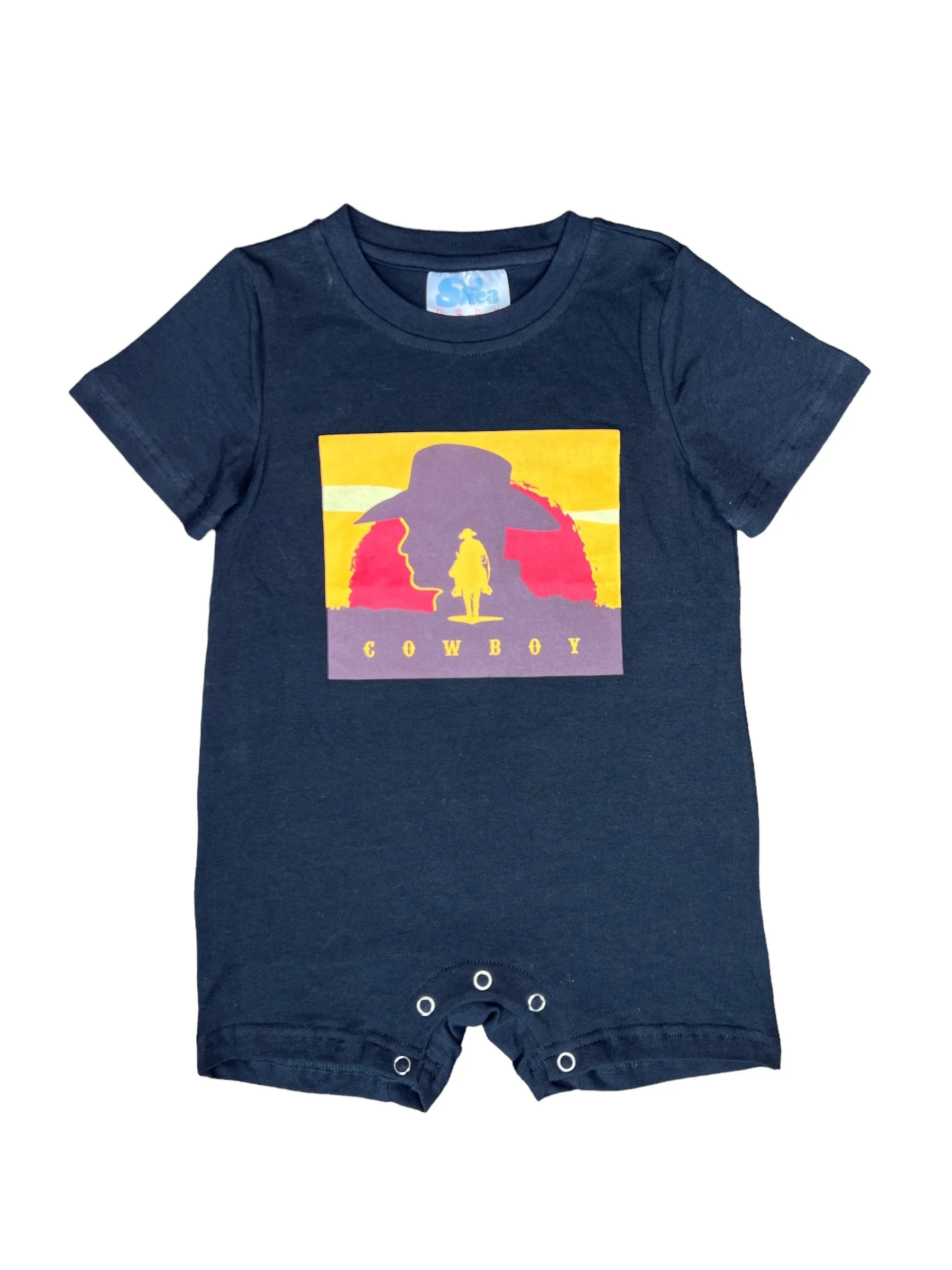 Black Cowboy Romper Baby (0-2T)