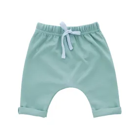 Blue Surf Cotton Baby Joggers