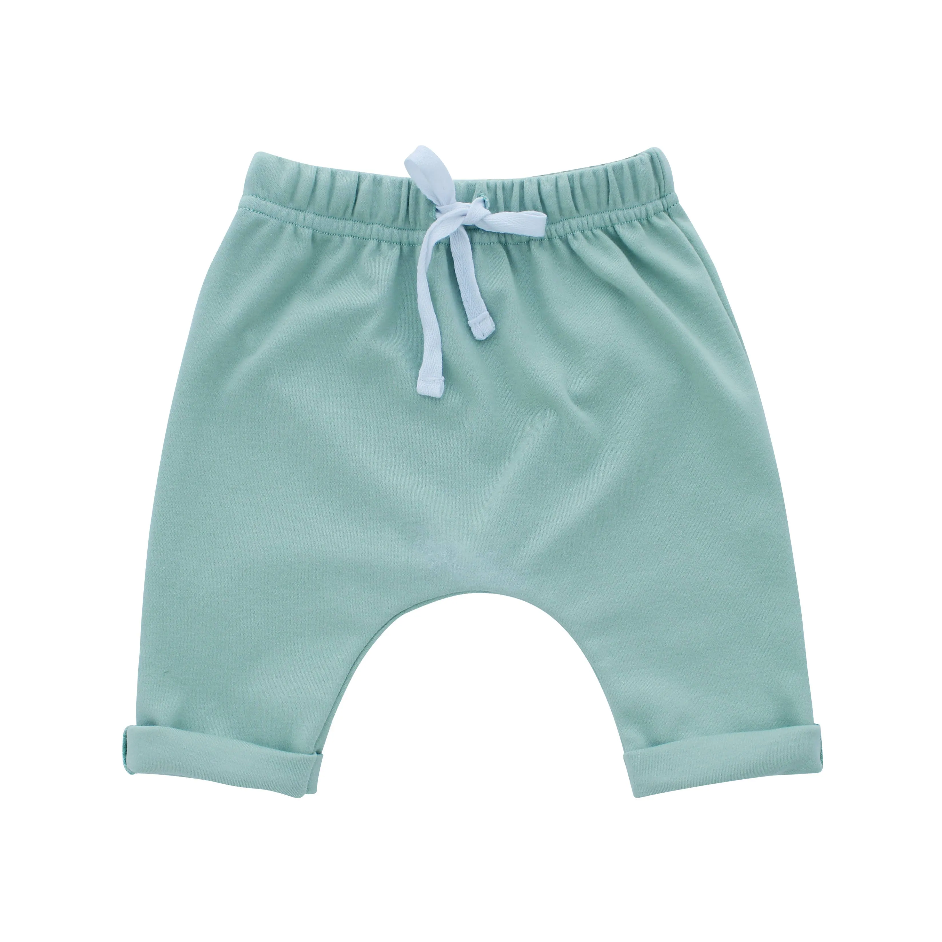 Blue Surf Cotton Baby Joggers