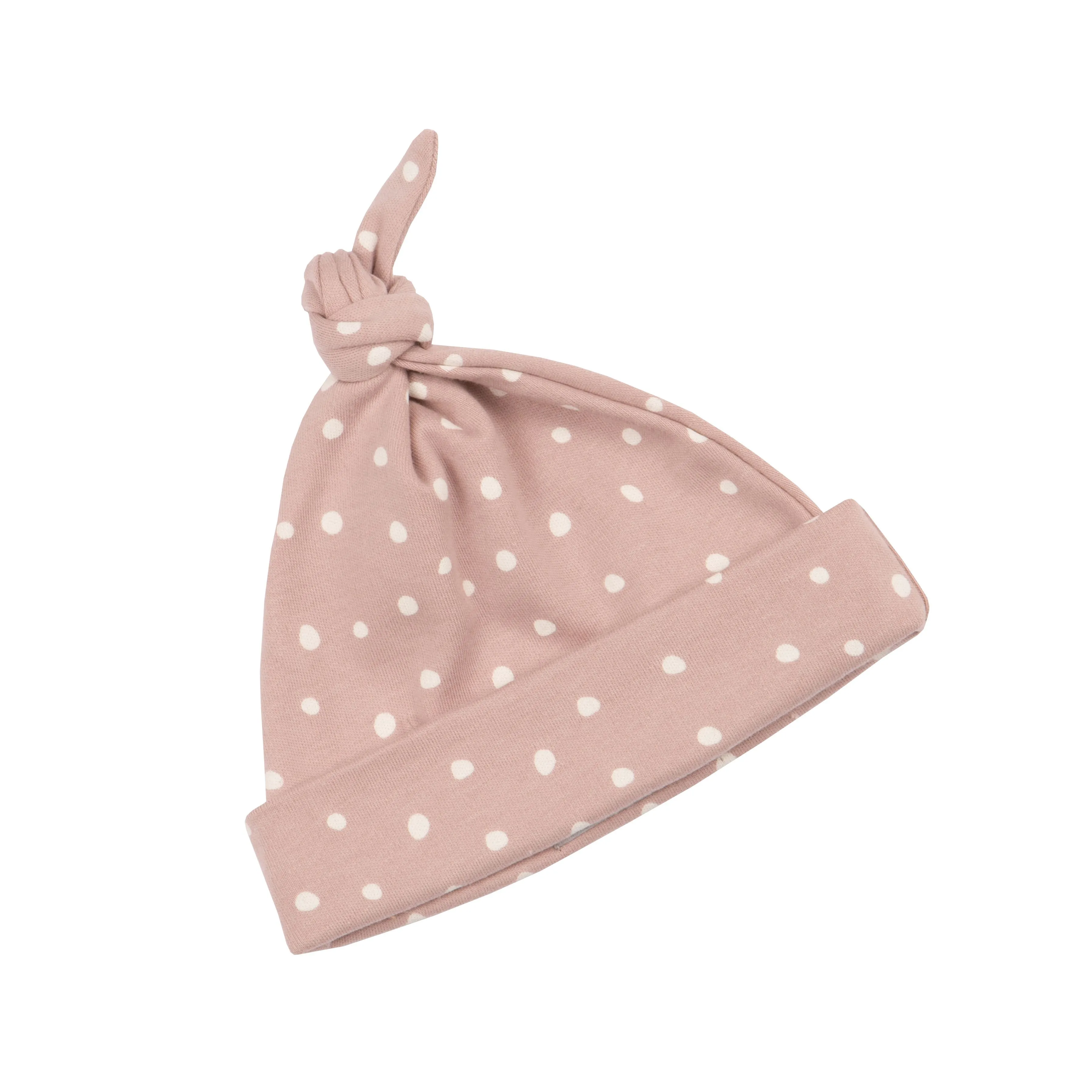 Bob & Blossom | Baby Hats | Old Rose & White Spots