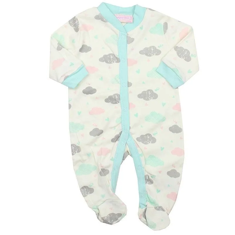 Bonjour Bebe 2piece Pastel Elephant Sleepsuits