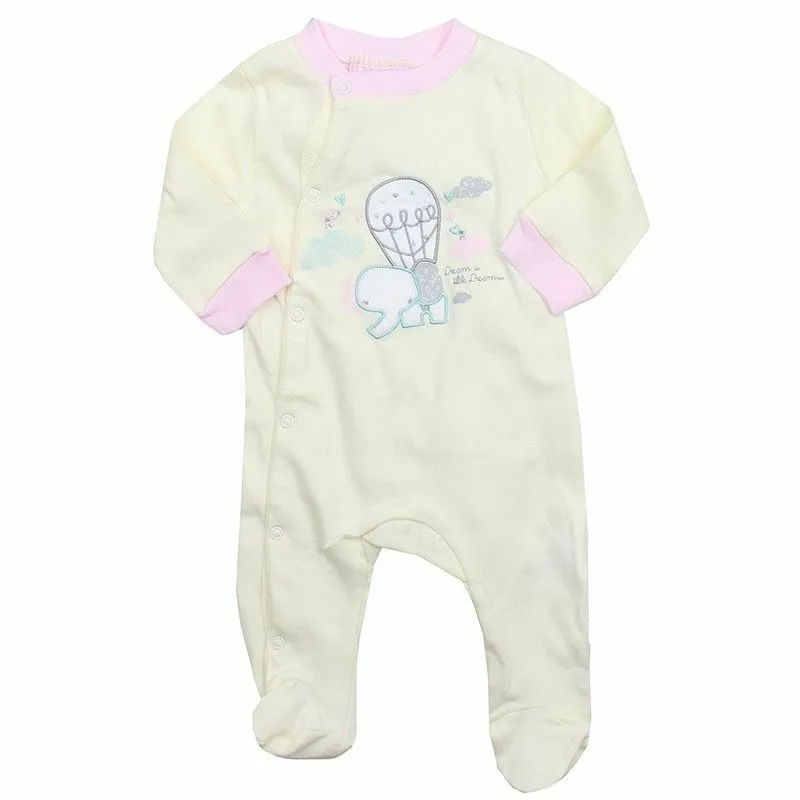 Bonjour Bebe 2piece Pastel Elephant Sleepsuits