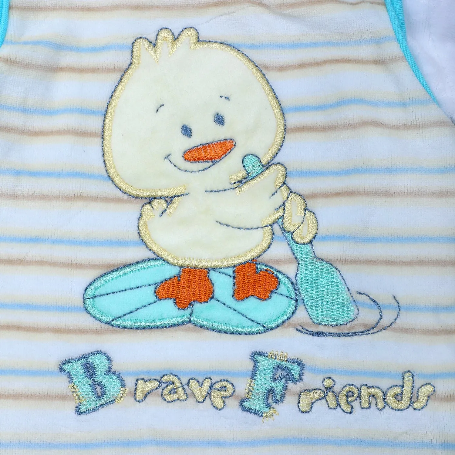 Brave Duck Infant 2 Piece Full Sleeves Tshirt And Romper Set - Multicolour