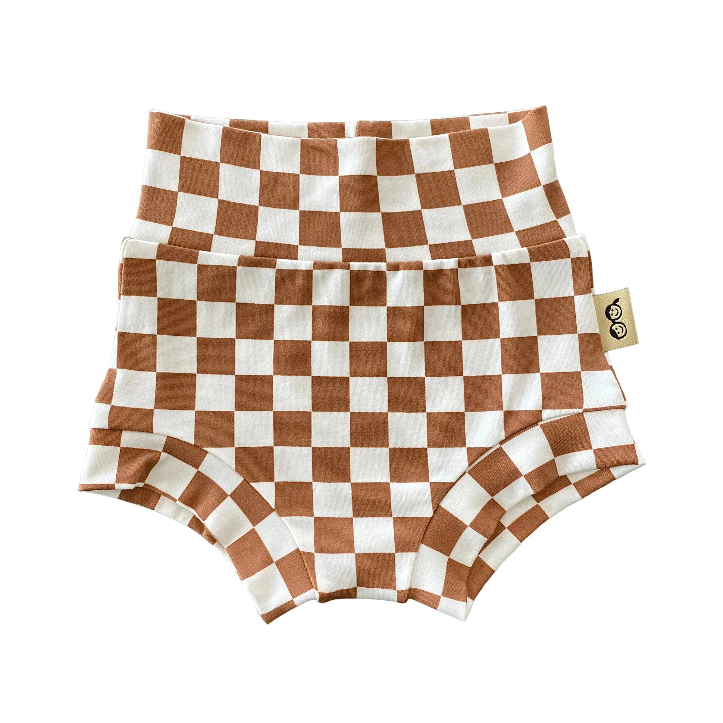 Brown Retro Checkered Summer Lounge Set