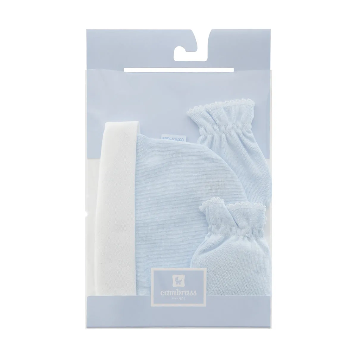Cambrass Cap & Mittens Liso Blue