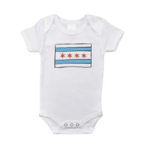 Chicago Flag Baby Onesie by Little Hometown