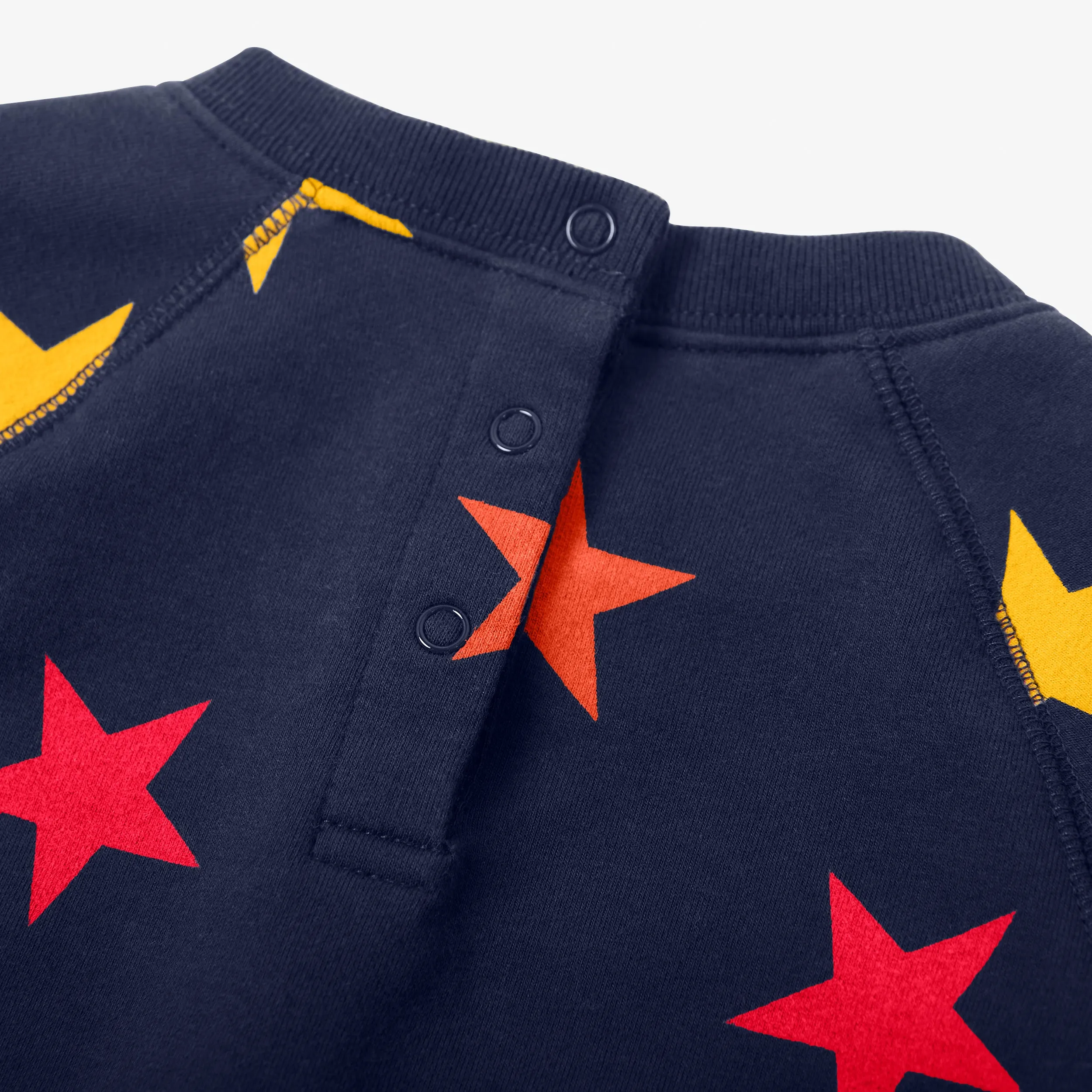 Clearance baby sweatshirt romper in rainbow star