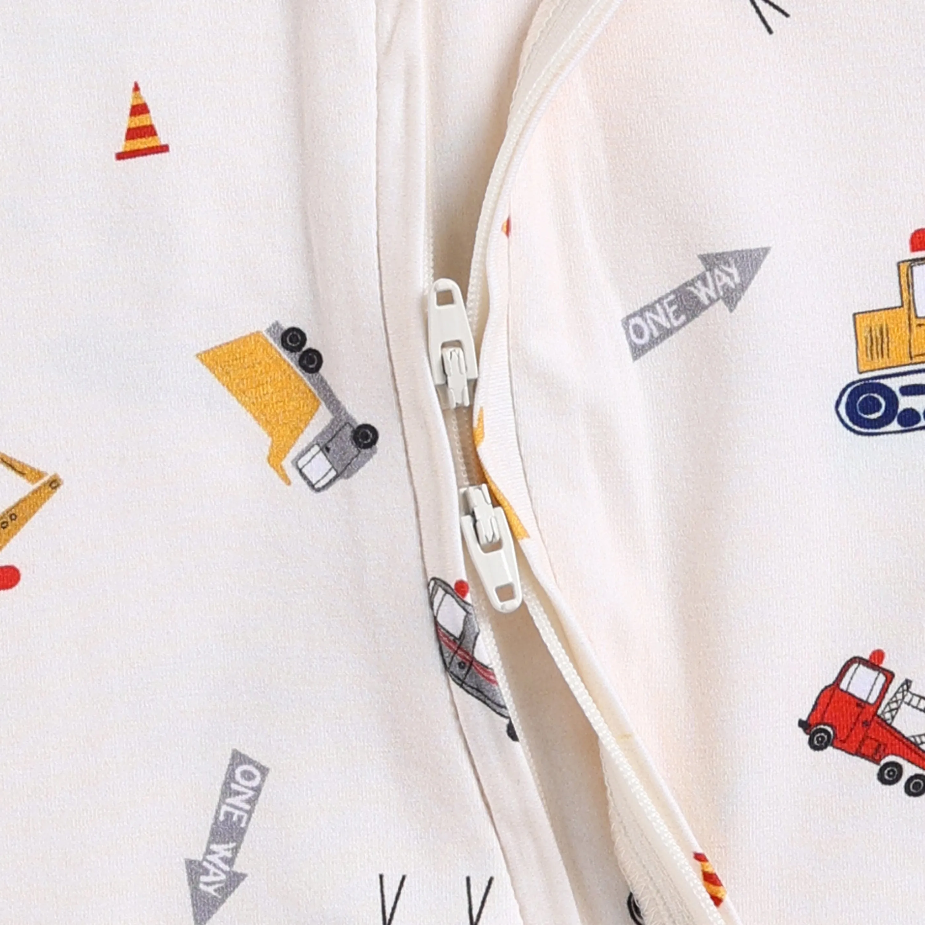 Construction Organic Footed Sleepsuit