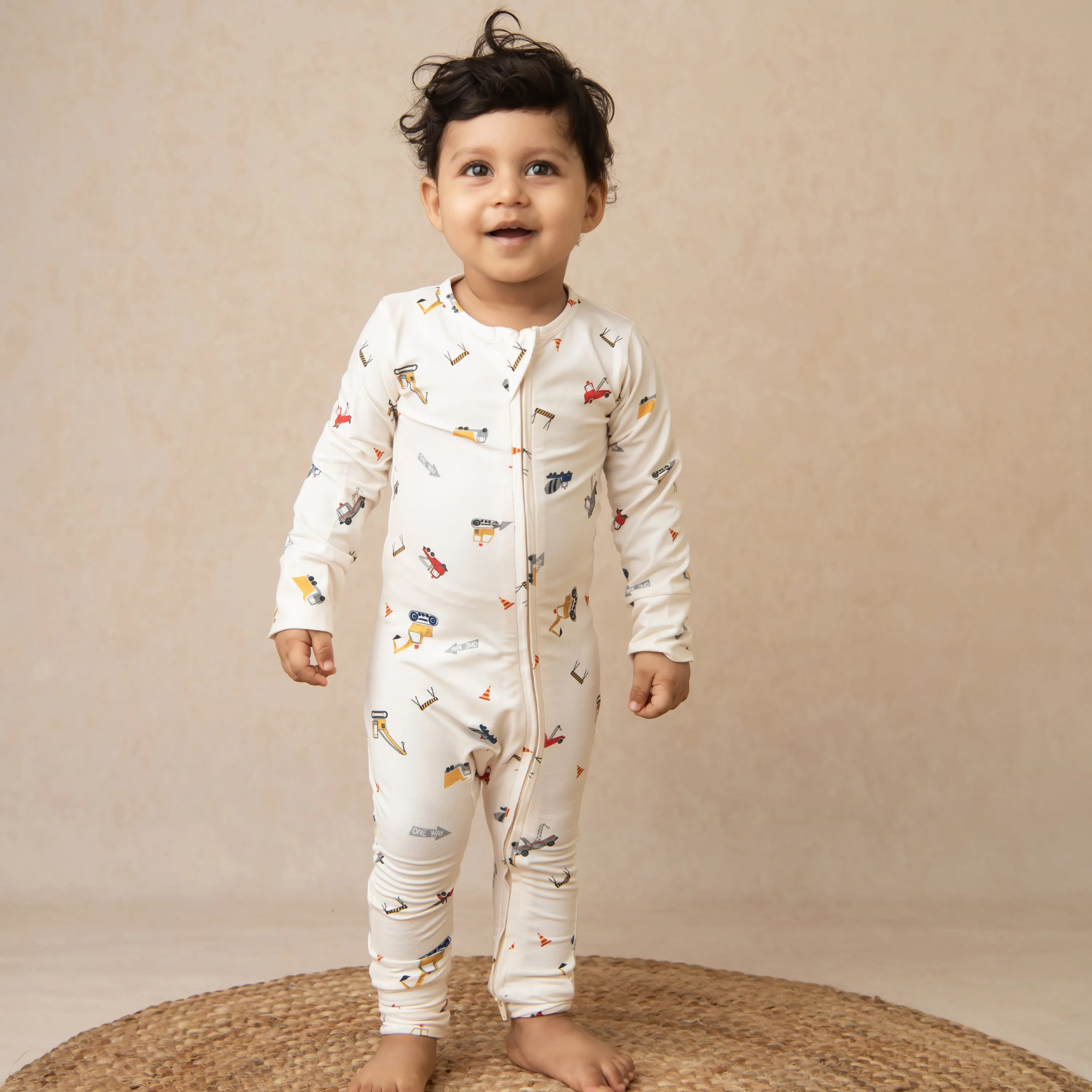 Construction Organic Footed Sleepsuit