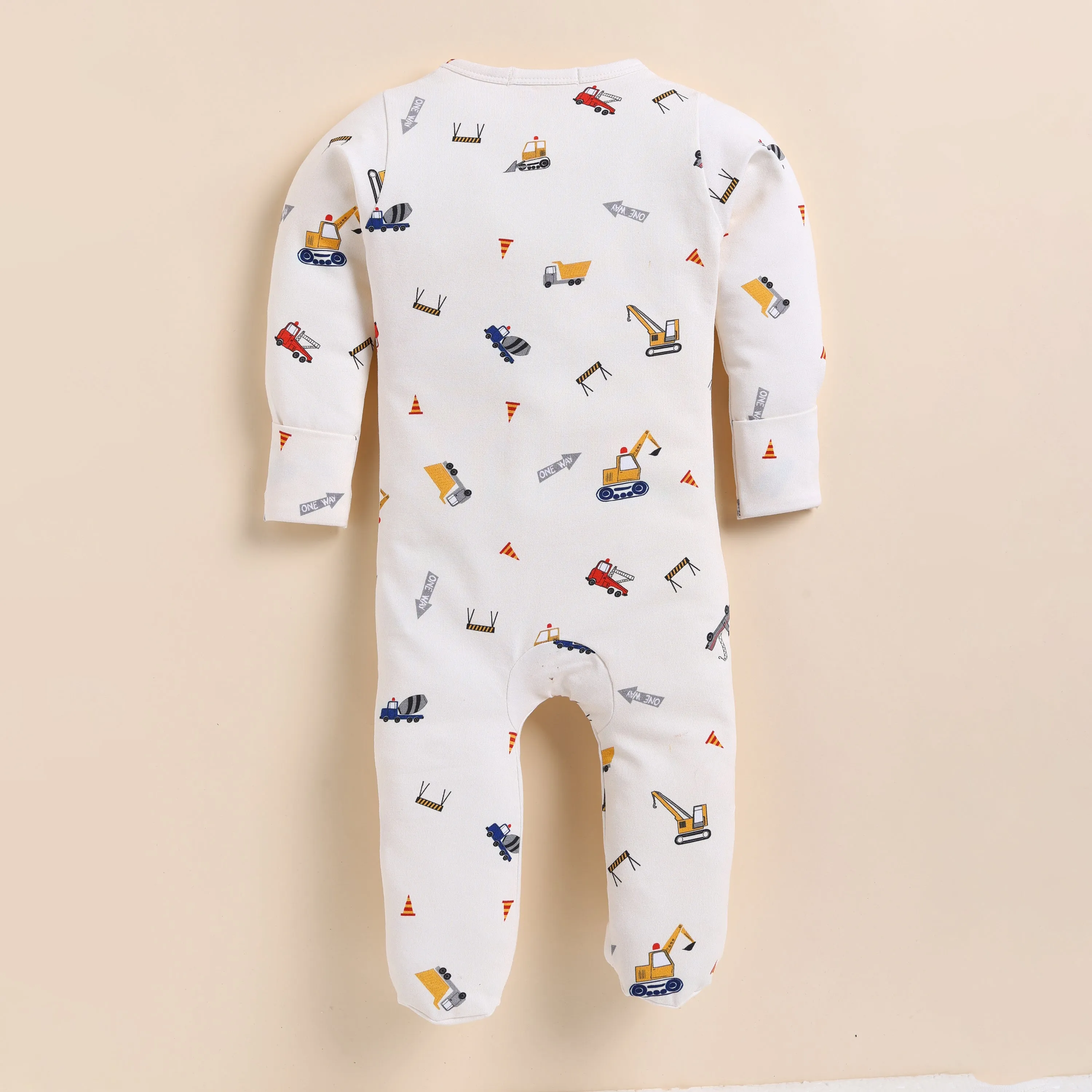 Construction Organic Footed Sleepsuit