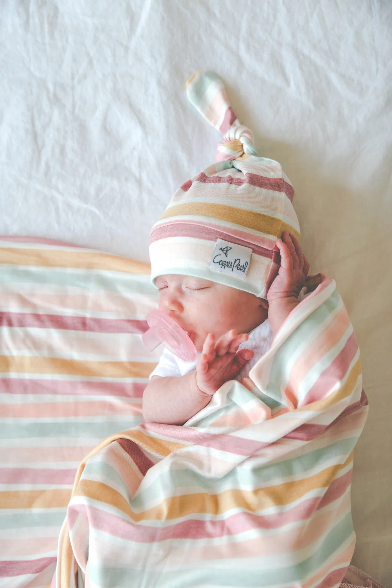 Copper Pearl Belle Top Knot Hat