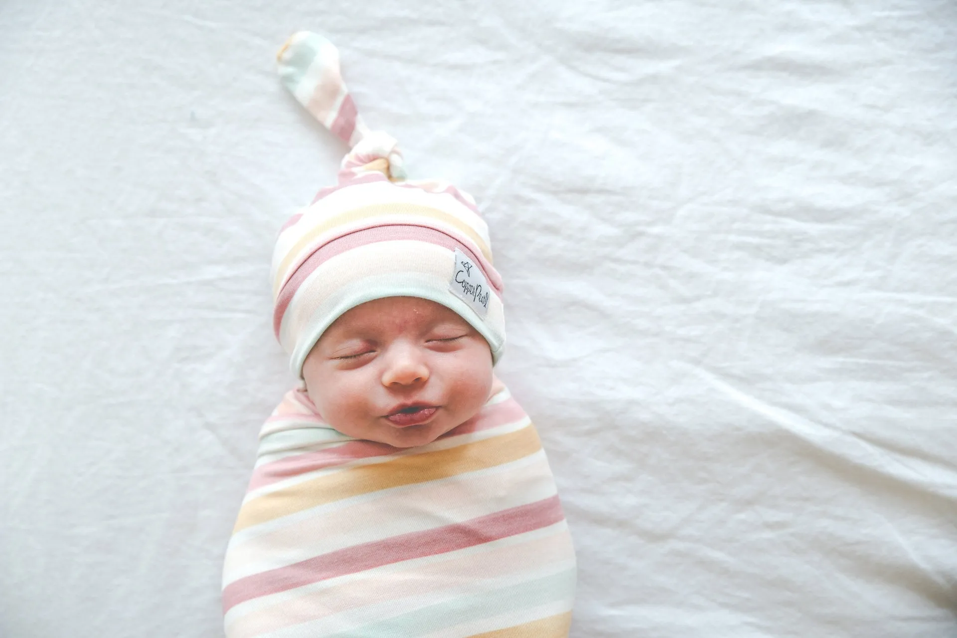 Copper Pearl Belle Top Knot Hat