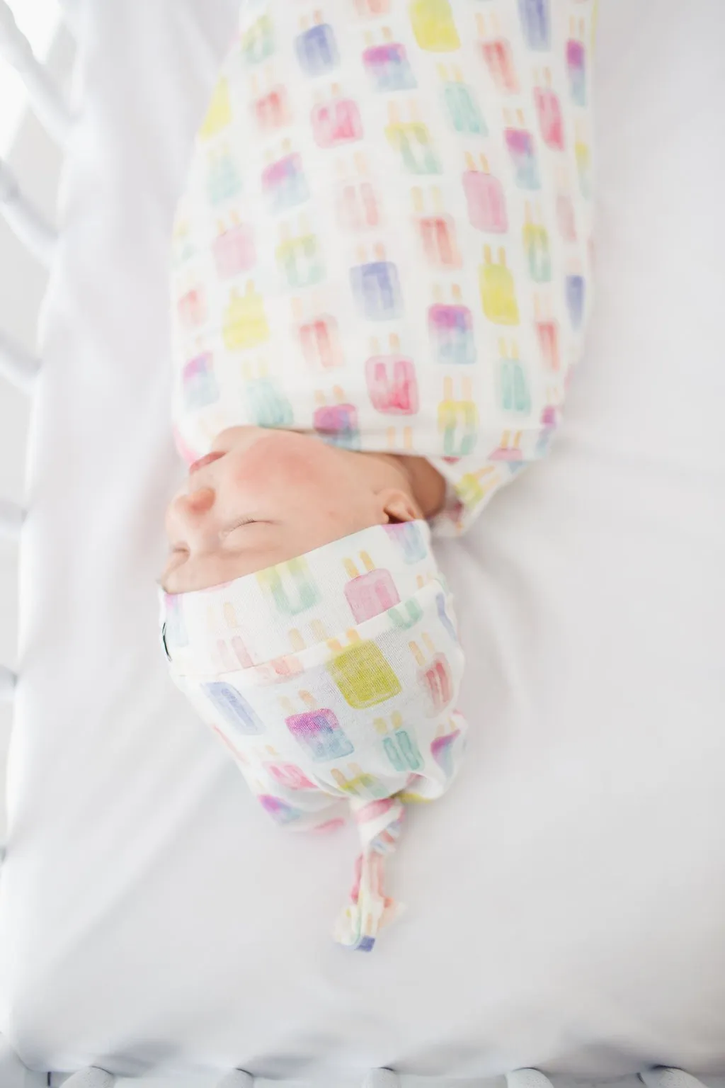 Copper Pearl Newborn Top Knot Hat - Summer
