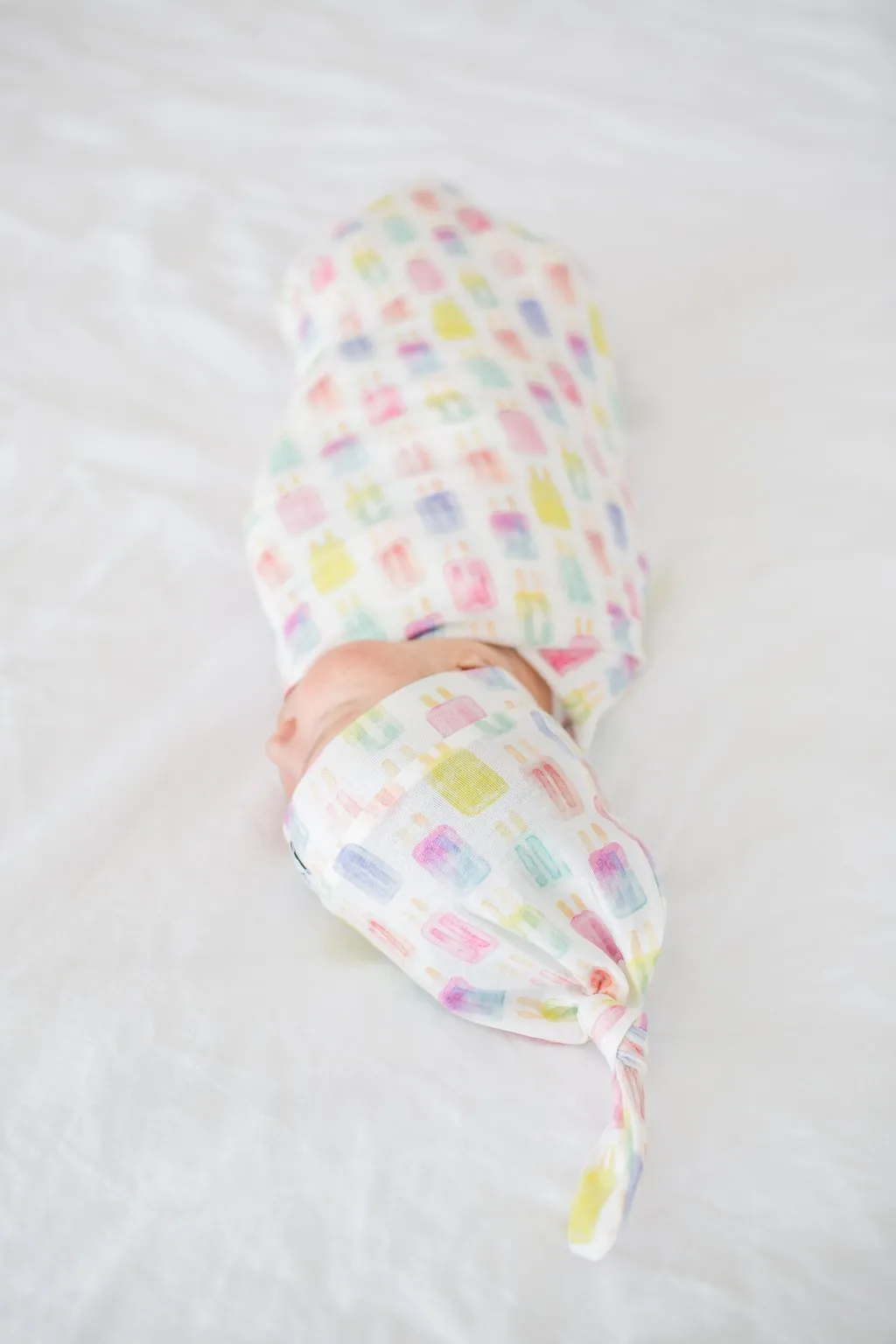 Copper Pearl Newborn Top Knot Hat - Summer