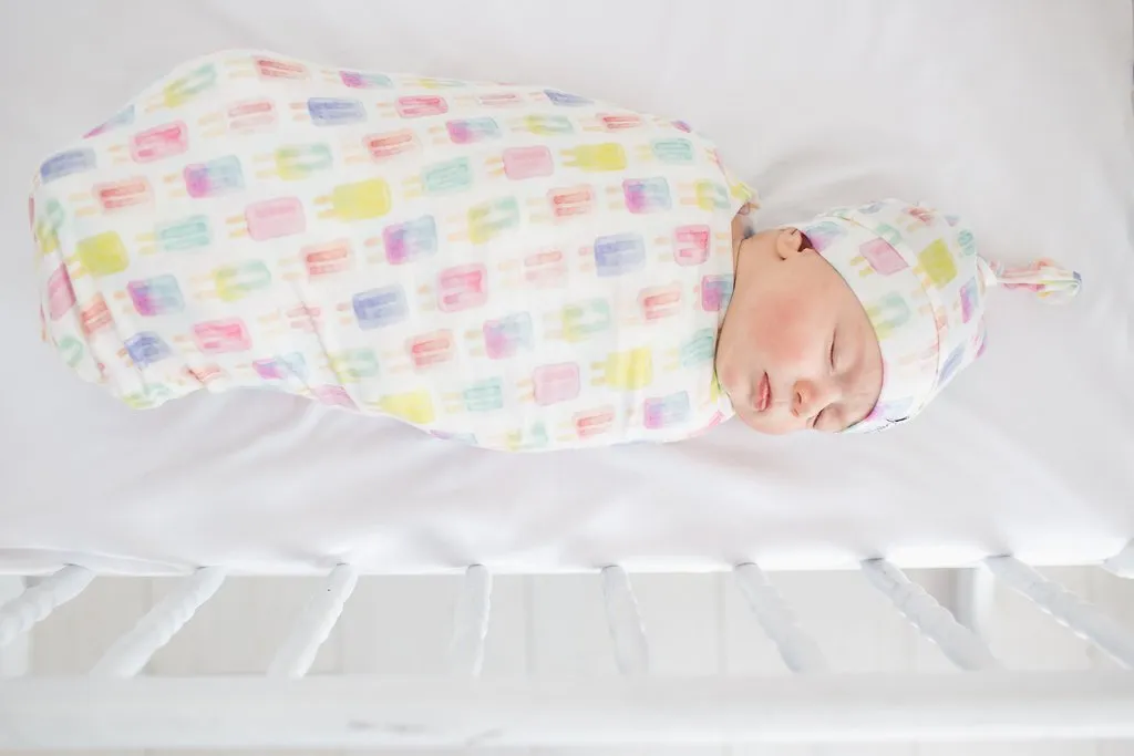 Copper Pearl Newborn Top Knot Hat - Summer