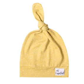 Copper Pearl Top Knot Hat / Marigold