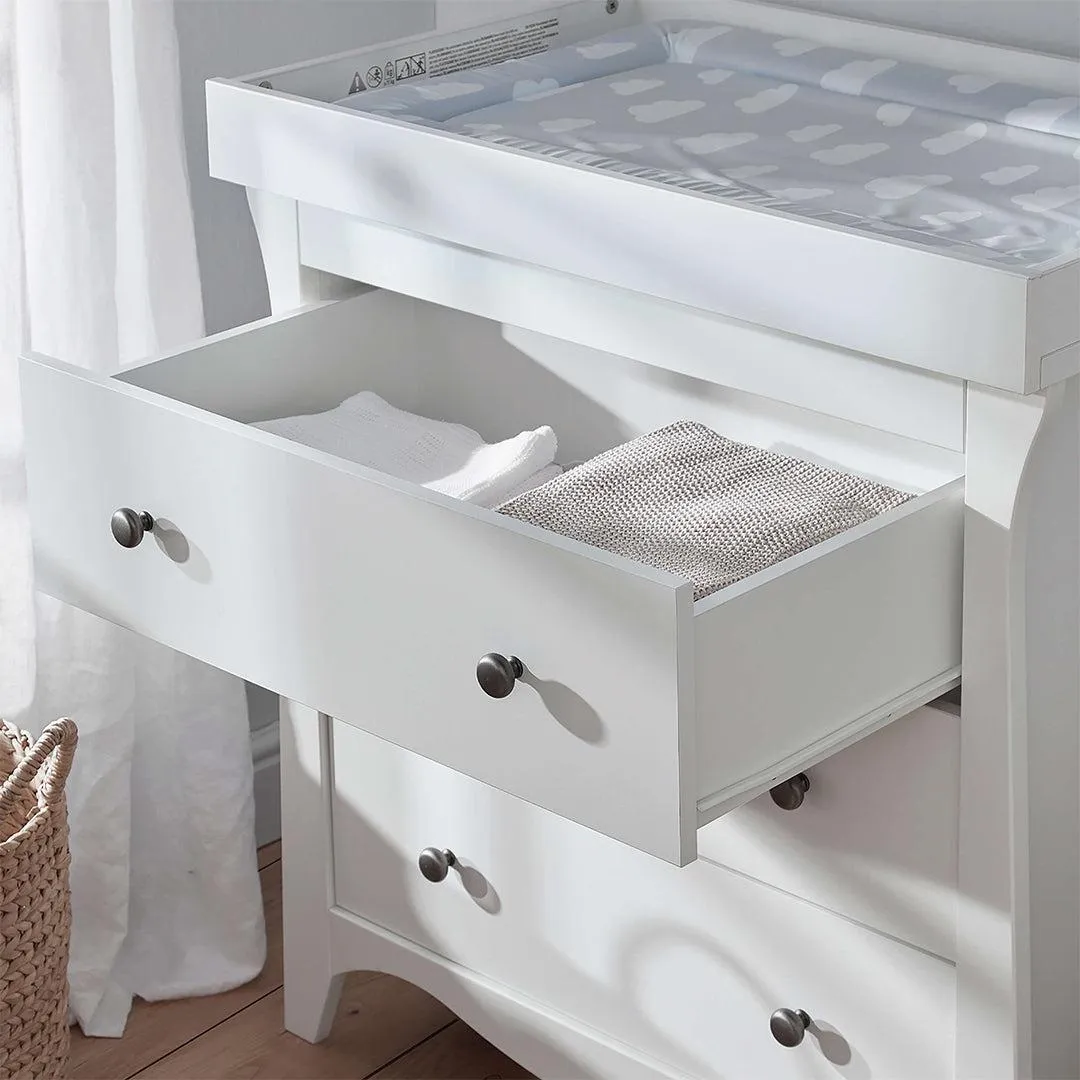 CuddleCo Clara 3-Drawer Dresser   Changer - White