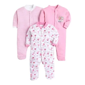 Daddy - G Rompers/Sleepsuits/Jumpsuit /Night Suits for New Born Babies - Pink