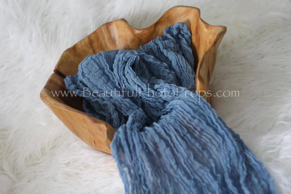 Denim Blue Cheesecloth Baby Wrap Cheese Cloth Fabric Layer