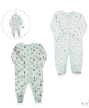 Elephant 2 Piece Long Sleeve Sleepsuits