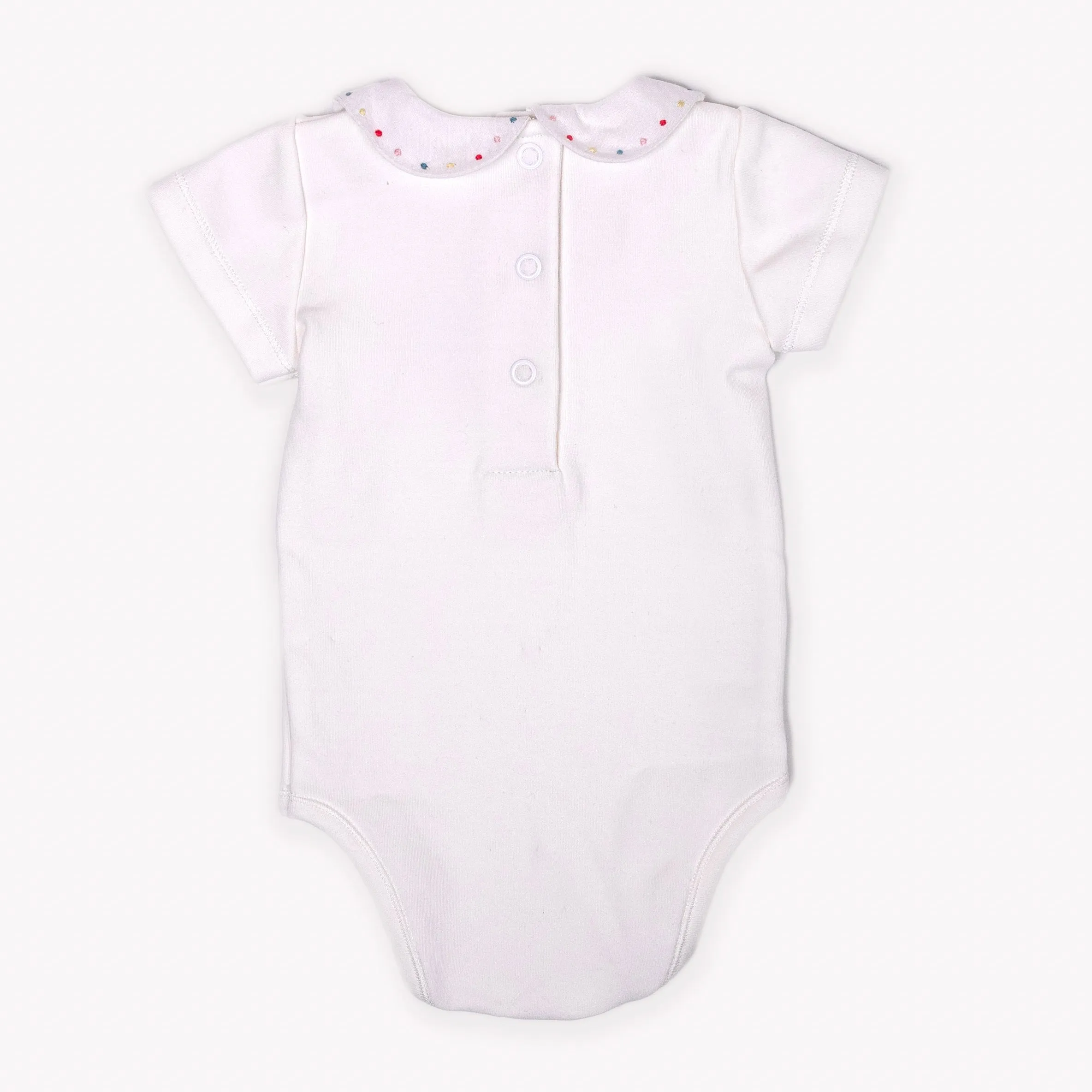 Embroidered Round Collar Onesie