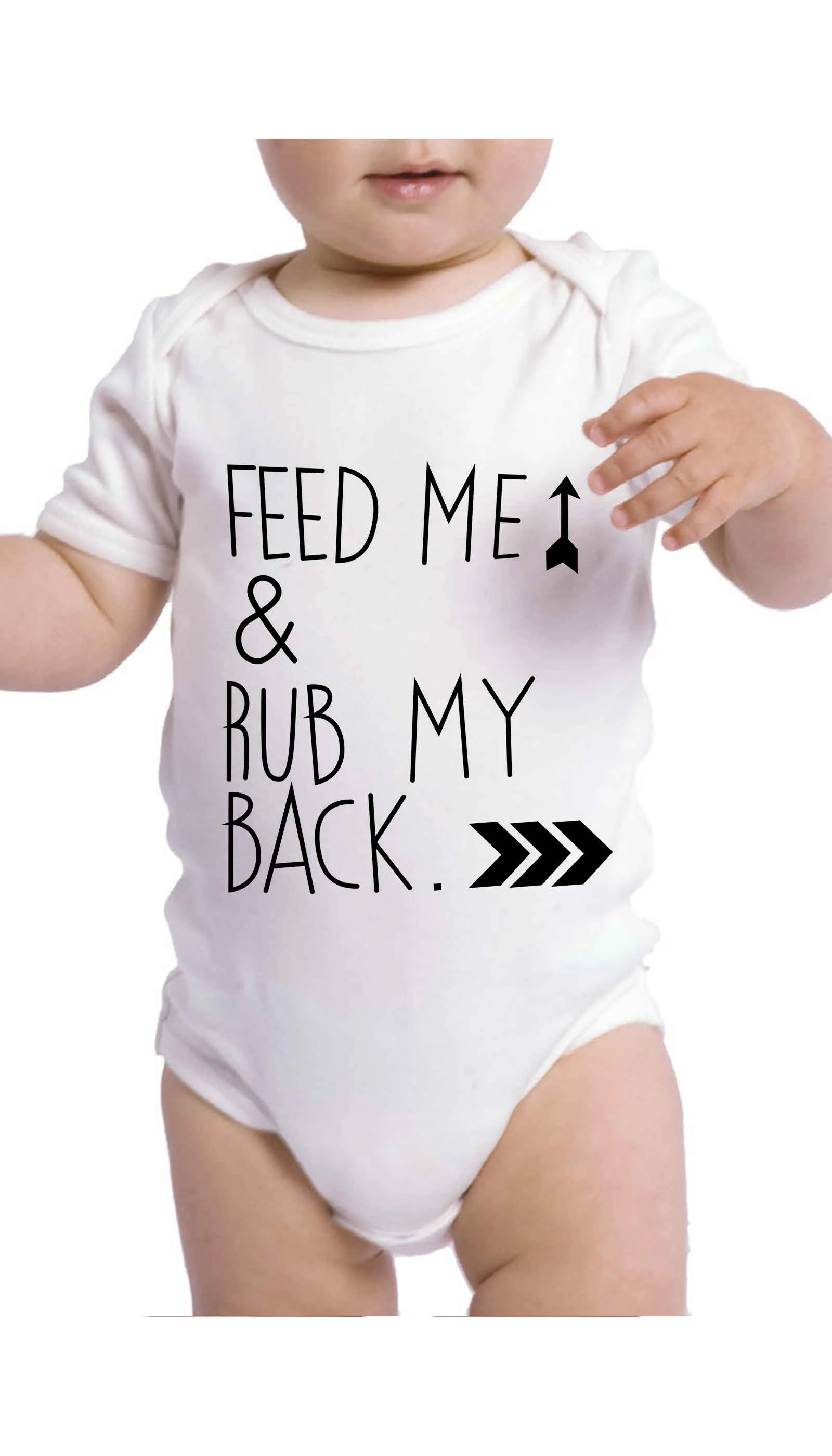 Feed Me & Rub My Back Infant Onesie