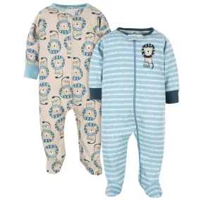 Gerber® Organic 2-Pack Baby Boys Lion Sleep 'N Play