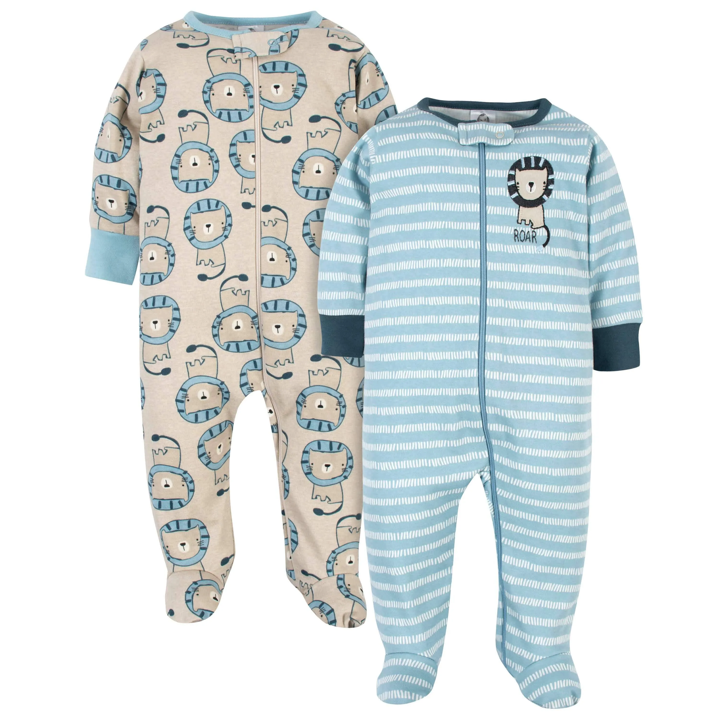 Gerber® Organic 2-Pack Baby Boys Lion Sleep 'N Play
