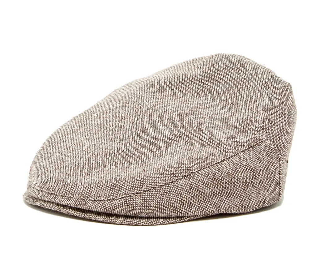 Grey & Beige Pierce Flat Cap - Select Size