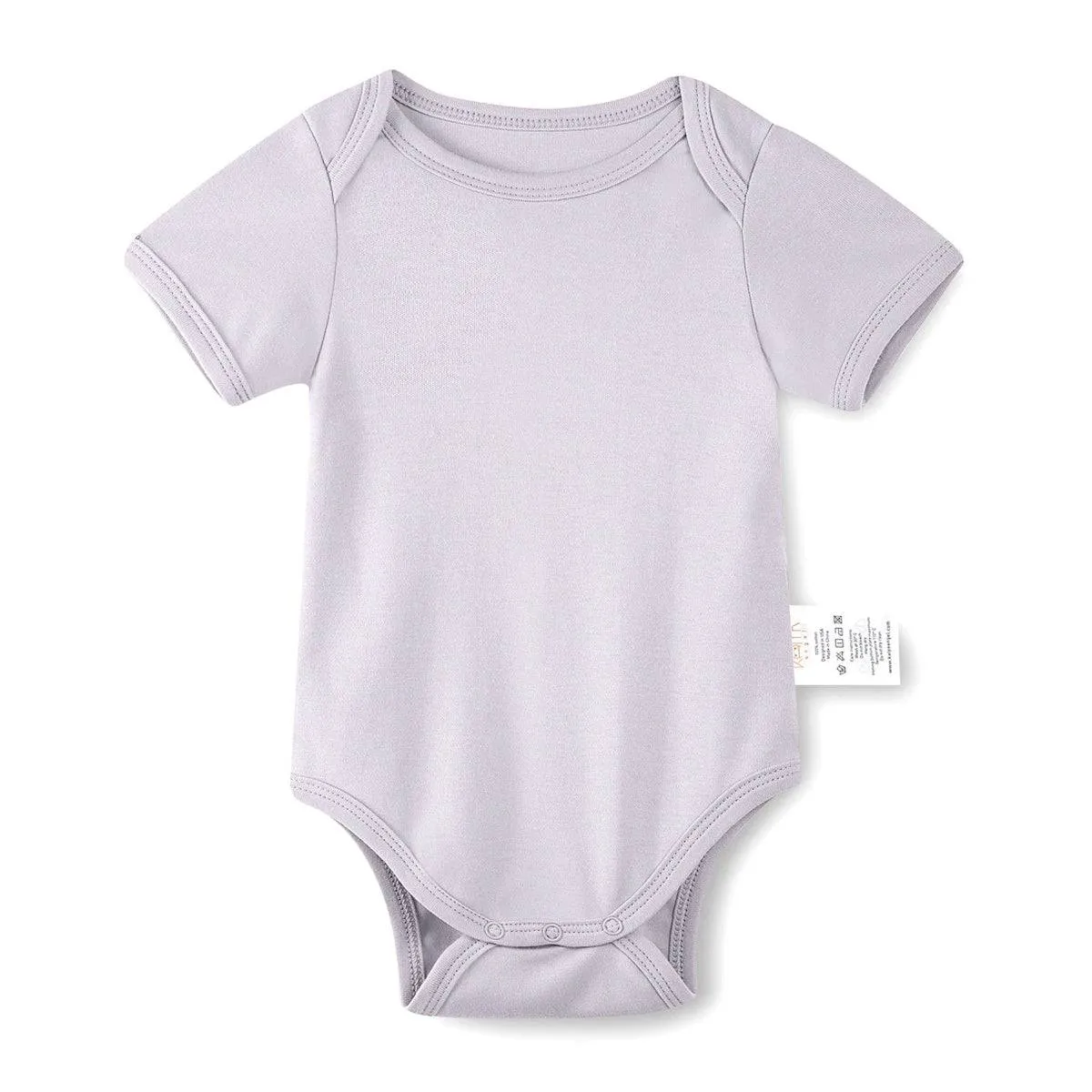 Half Sleeves Snap Romper - Lilac