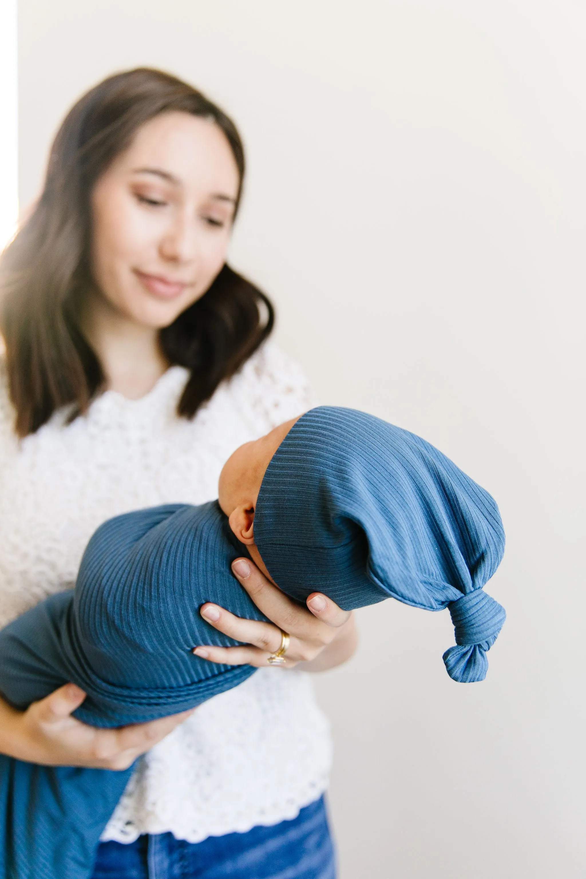 Harrison Ribbed Top Knot Hat