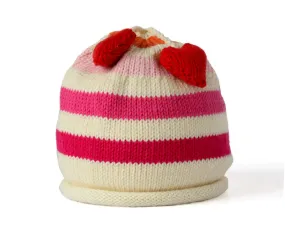 Hat with Heart Tassel