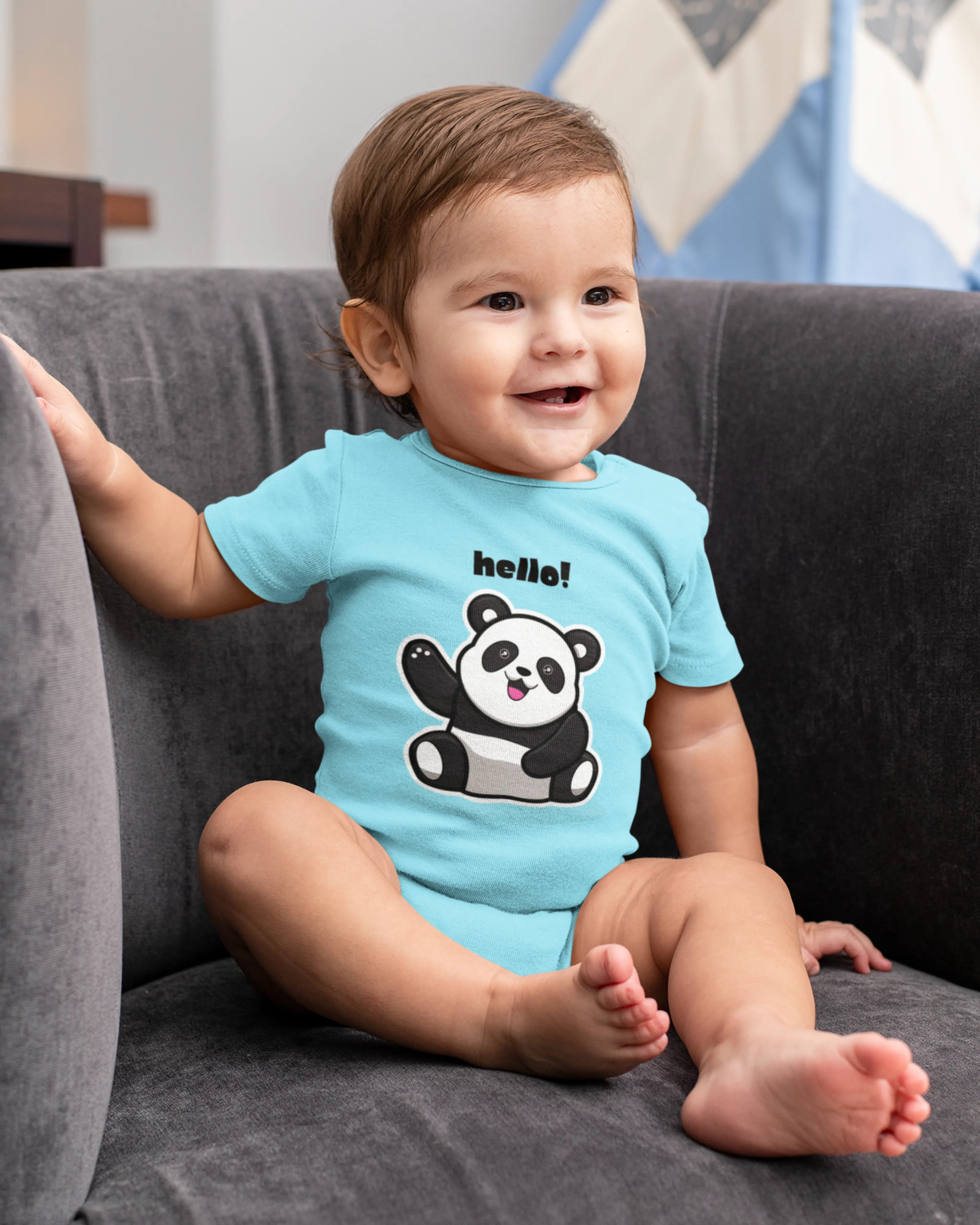 Hello! Panda - Baby Rompers