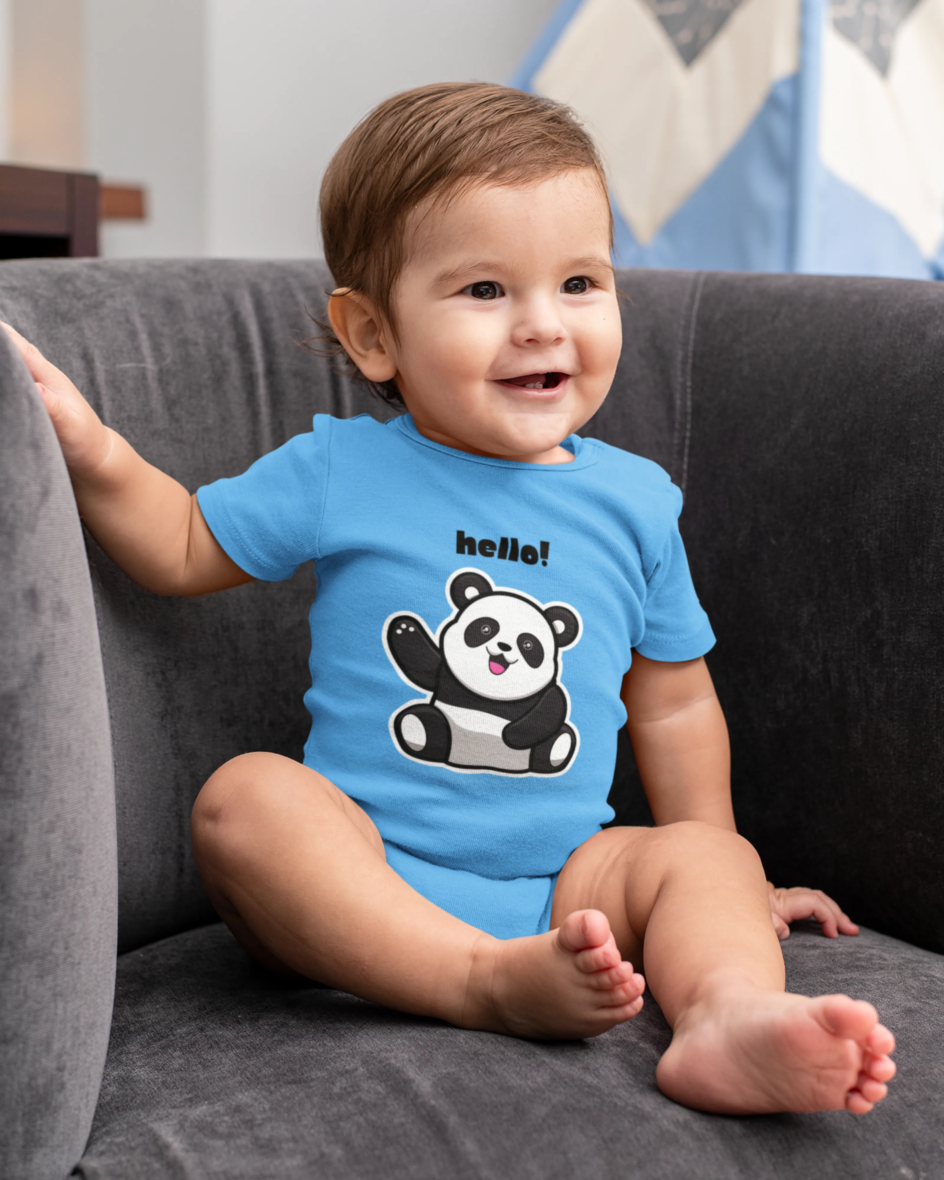 Hello! Panda - Baby Rompers